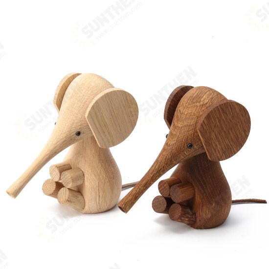 Adjustable Handicraft Elephant Wooden Animal Doll Smooth Surface Home Decorations Gift