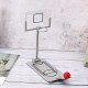 Basketball Game Toys Metal Desktop Decoration Foldable Shooting Rack Stress Relief Ornament Creative Office Home Table Decor Gift