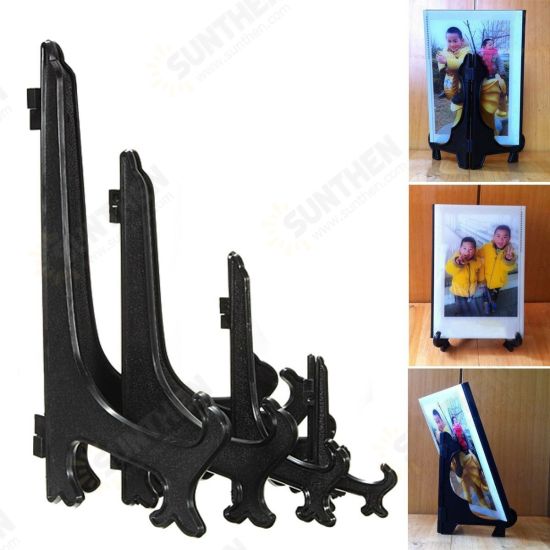 Black 4 Size Display Easel Picture Frame Photo Pedestal Holder