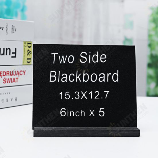 Blackboard Double Side Rustic Sign Message Board Cafe School with Base Stands