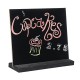 Blackboard Double Side Rustic Sign Message Board Cafe School with Base Stands