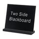 Blackboard Double Side Rustic Sign Message Board Cafe School with Base Stands