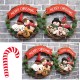 Christmas Rattan Wreath Wall Door Decorations Santa Claus Snowman Bear Garland