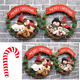 Christmas Rattan Wreath Wall Door Decorations Santa Claus Snowman Bear Garland