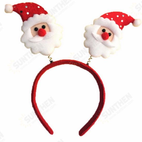 Christmas Snowman Head Santa Claus Headbandd Hair Hoop Christmas Decorations