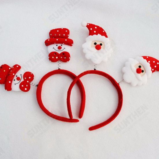 Christmas Snowman Head Santa Claus Headbandd Hair Hoop Christmas Decorations