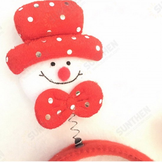 Christmas Snowman Head Santa Claus Headbandd Hair Hoop Christmas Decorations