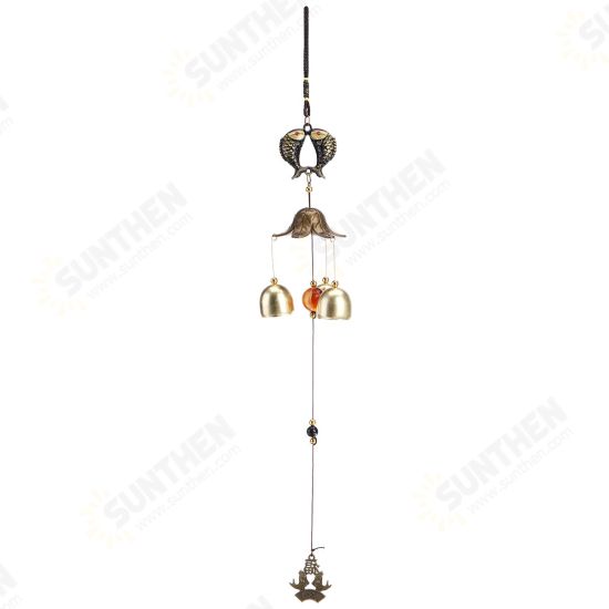 Copper Lucky Feng Shui Wind Chime Hanging Bell Jingle Doorative Pendant Charm