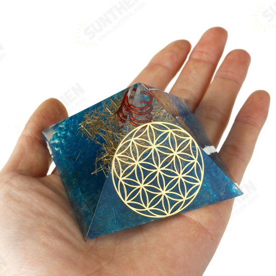 Crystals Apatite Orgone Gemstone Pyramid Meditation Yoga Energy Generator Healing