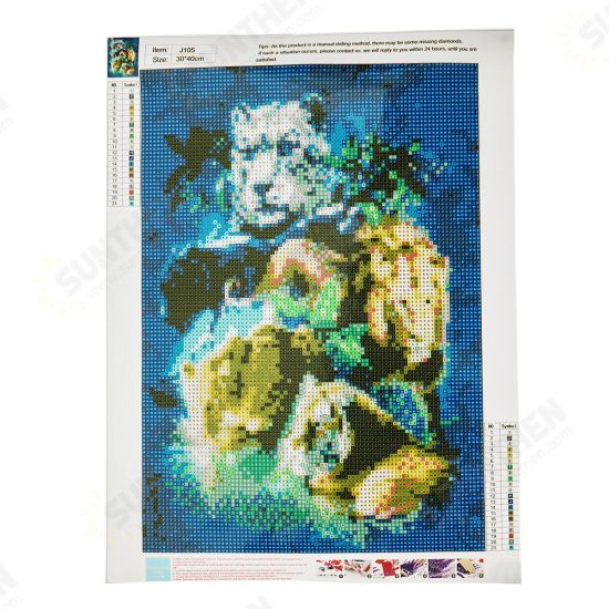 DIY 5D Diamond Paintings Tiger Lion Embroidery Cross Crafts Stitch Tool Kit