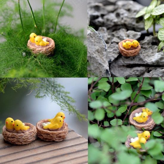 DIY Bird Nest Resin Small Ornament Moss Micro Furnishing Articles Home Succulent Plant Decoration