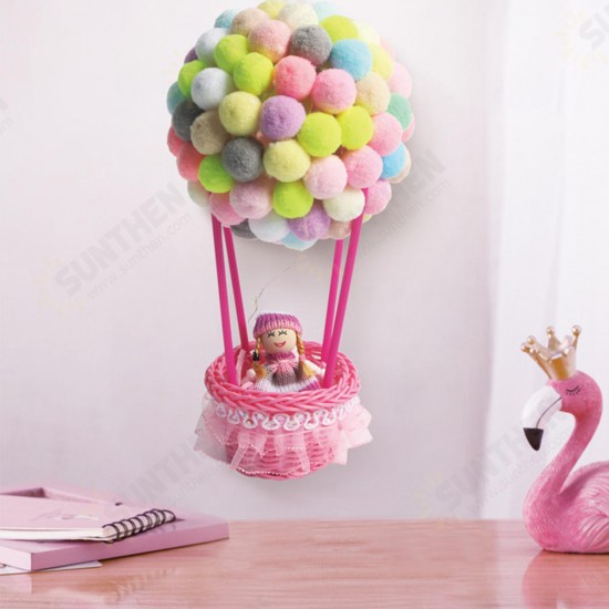 DIY Luminous Ball Lashing Hot-air Balloon Shining Ornament Table Top Night Light