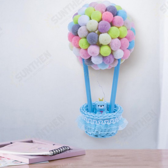 DIY Luminous Ball Lashing Hot-air Balloon Shining Ornament Table Top Night Light