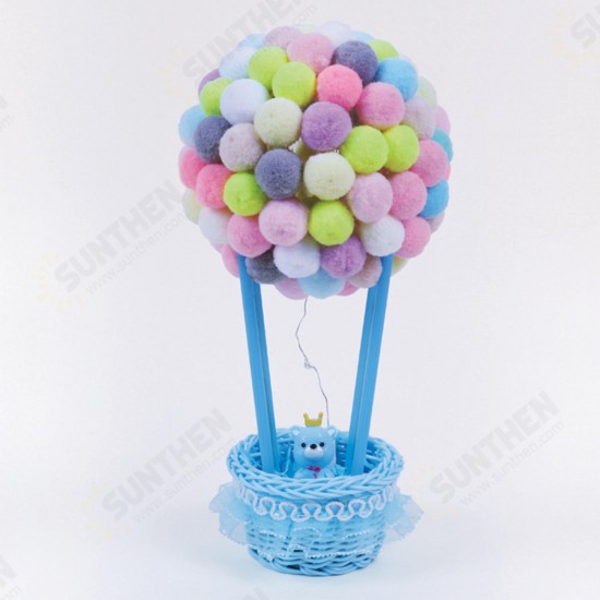 DIY Luminous Ball Lashing Hot-air Balloon Shining Ornament Table Top Night Light