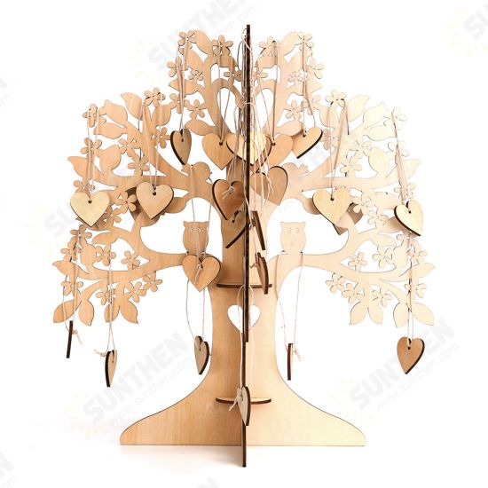 DIY Wedding Book Tree Marriage Guest Book Wooden Tree Hearts Pendant Drop Ornaments Decorations DIY Wedding Book Tree Marriage Guest Book Wooden Tree Hearts Pendant Drop Ornaments Decorations