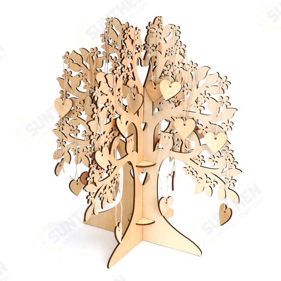 DIY Wedding Book Tree Marriage Guest Book Wooden Tree Hearts Pendant Drop Ornaments Decorations DIY Wedding Book Tree Marriage Guest Book Wooden Tree Hearts Pendant Drop Ornaments Decorations