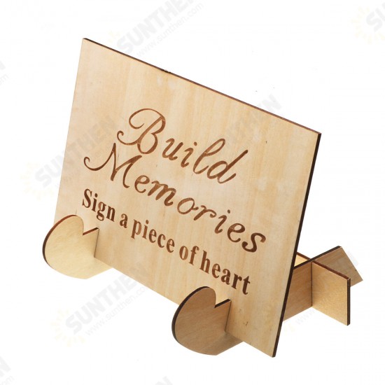 DIY Wedding Book Tree Marriage Guest Book Wooden Tree Hearts Pendant Drop Ornaments Decorations