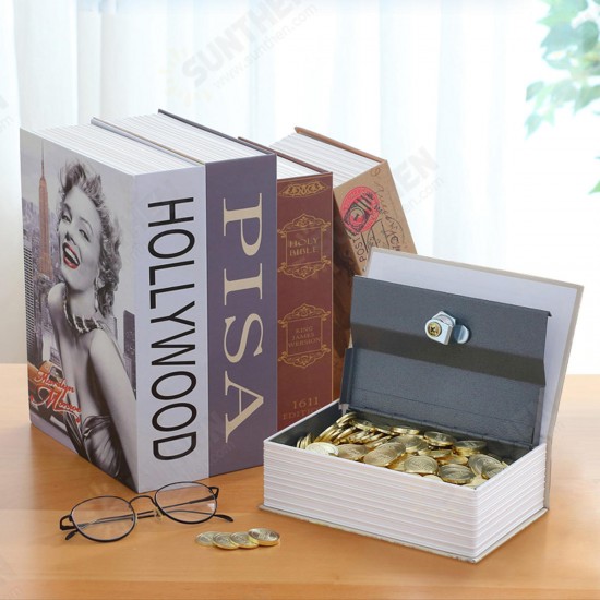 Dictionary Security Safe Box Hidden Security Key Lock Book Cash Jewellery