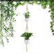 Double Layer Handmade Cotton Flower Pot Hanging Basket Flower Hanger Ropes Garden Home Decoration