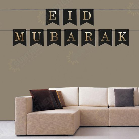 Eid Mubarak Ramadan Kareem Islam Pennant Bunting Home Party Banner Decorations