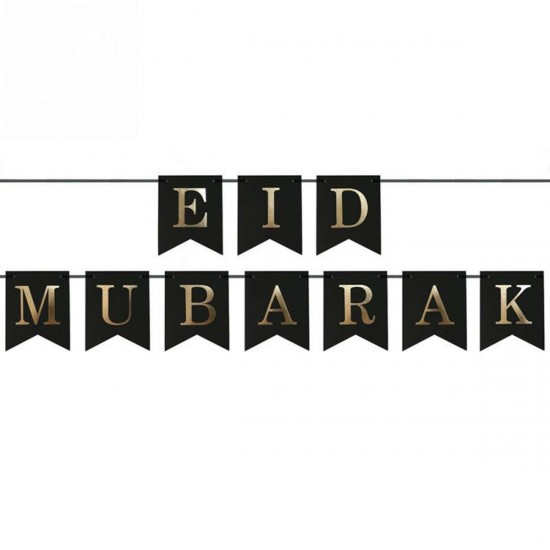 Eid Mubarak Ramadan Kareem Islam Pennant Bunting Home Party Banner Decorations