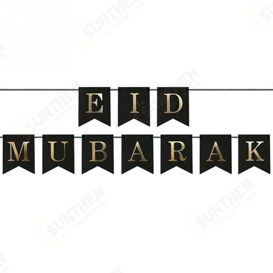 Eid Mubarak Ramadan Kareem Islam Pennant Bunting Home Party Banner Decorations