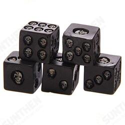 FS-01 Set Of 5 Black Skull Dice Grinning Skull Deluxe Devil Poker Dice Gothic Gambling FS-01 Set Of 5 Black Skull Dice Grinning Skull Deluxe Devil Poker Dice Gothic Gambling