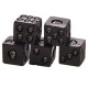 FS-01 Set Of 5 Black Skull Dice Grinning Skull Deluxe Devil Poker Dice Gothic Gambling