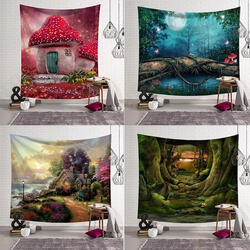 Fairy Forest Hanging Wall Tapestry Bohemian Hippie Throw Bedspread Home Decorations Fairy Forest Hanging Wall Tapestry Bohemian Hippie Throw Bedspread Home Decorations