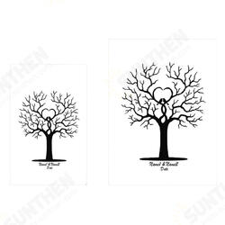 Fingerprint Thumbprint DIY Tree Wedding Signature Sign Guest Book Canvas Sign-in Tree Decorations Fingerprint Thumbprint DIY Tree Wedding Signature Sign Guest Book Canvas Sign-in Tree Decorations