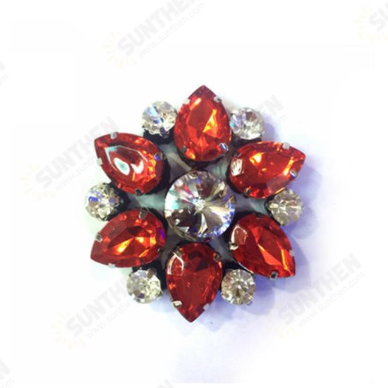 Flower Rhinestone Clip Shoes Accessories For Women Shoes High Heel Crystal Charming Clip For Dress Hat Shoe Decorations