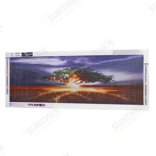 Full 5D Diamond Paintings Tool Sunset Tree Embroidery Canvas Art Crafts DIY Decor