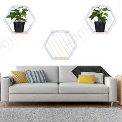 Geometric Iron Craft Wall Book Shelf Rack Storage Industrial Style Home Decorations Geometric Iron Craft Wall Book Shelf Rack Storage Industrial Style Home Decorations