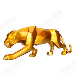 Geometric Leopard Art Sculpture Statue Figure Ornament Resin Panther Home Office Decorations Geometric Leopard Art Sculpture Statue Figure Ornament Resin Panther Home Office Decorations