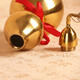 Gold Brass Feng Sui Gourd with Red Ribbon Good Luck Collection Decorations Gold Brass Feng Sui Gourd with Red Ribbon Good Luck Collection Decorations
