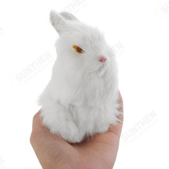 Gray/Yellow/Brown/White Rabbits Handmade Easter Bunnies Home Decorations Desktop Ornament Gray/Yellow/Brown/White Rabbits Handmade Easter Bunnies Home Decorations Desktop Ornament