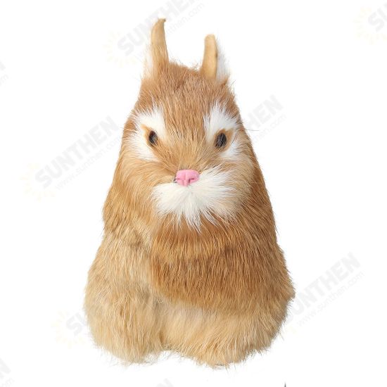 Gray/Yellow/Brown/White Rabbits Handmade Easter Bunnies Home Decorations Desktop Ornament Gray/Yellow/Brown/White Rabbits Handmade Easter Bunnies Home Decorations Desktop Ornament