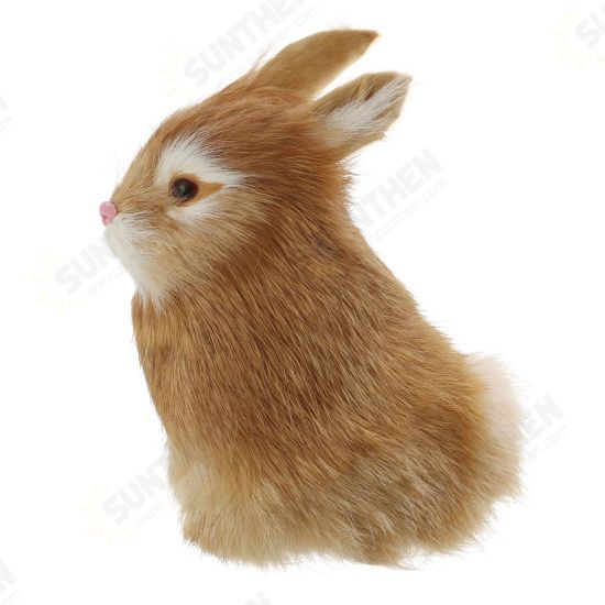 Gray/Yellow/Brown/White Rabbits Handmade Easter Bunnies Home Decorations Desktop Ornament Gray/Yellow/Brown/White Rabbits Handmade Easter Bunnies Home Decorations Desktop Ornament