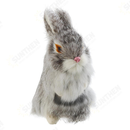 Gray/Yellow/Brown/White Rabbits Handmade Easter Bunnies Home Decorations Desktop Ornament Gray/Yellow/Brown/White Rabbits Handmade Easter Bunnies Home Decorations Desktop Ornament