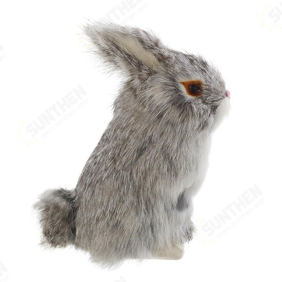 Gray/Yellow/Brown/White Rabbits Handmade Easter Bunnies Home Decorations Desktop Ornament Gray/Yellow/Brown/White Rabbits Handmade Easter Bunnies Home Decorations Desktop Ornament