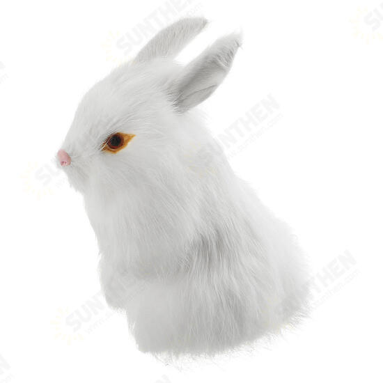 Gray/Yellow/Brown/White Rabbits Handmade Easter Bunnies Home Decorations Desktop Ornament Gray/Yellow/Brown/White Rabbits Handmade Easter Bunnies Home Decorations Desktop Ornament