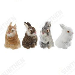Gray/Yellow/Brown/White Rabbits Handmade Easter Bunnies Home Decorations Desktop Ornament Gray/Yellow/Brown/White Rabbits Handmade Easter Bunnies Home Decorations Desktop Ornament