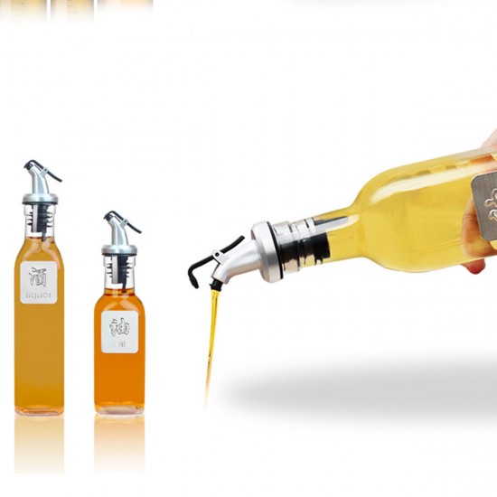 Grease Nozzle Sprayer Liquor Dispenser Pourers Flip Top Stopper For Glass Bottle Olive Sauce Vinegar Dispenser Kitchen Tool
