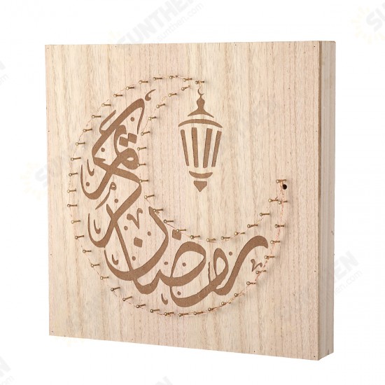 Islamic Ramadan Light Square Delicate LED Wall Hanging Pendant Decor