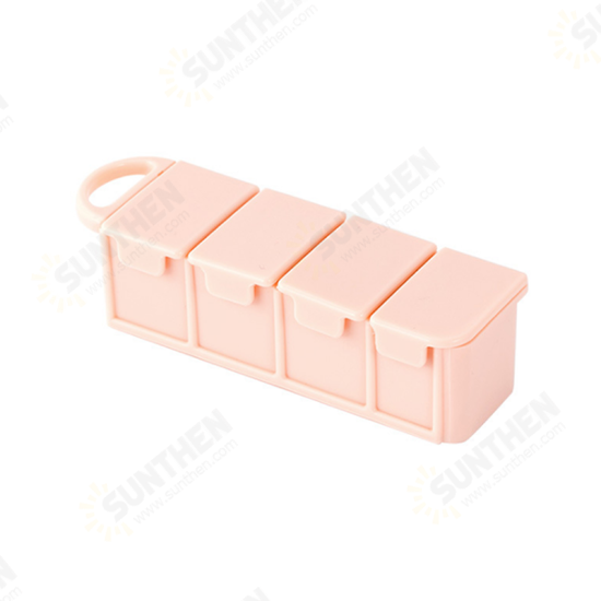 Portable Dispensing Kit One-week Travel Sub-packaged Mini-medicines Box Refillable Bottles