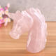 Large Natural Pink Rose Gemstone Quartz Hand Carved Unicorn Crystals Reiki Healing Stone Statue Decoration