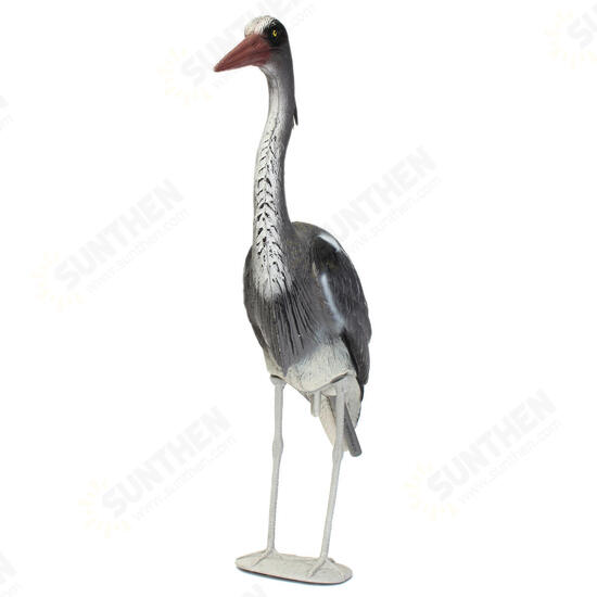 Large Plastic Resin Decoy Heron Garden Decorations Bird Scarer Fish Pond Koi Decorations