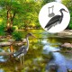 Large Plastic Resin Decoy Heron Garden Decorations Bird Scarer Fish Pond Koi Decorations