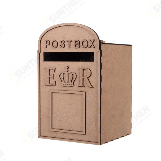 Large Wooden Wedding Card Post Mail Box Receiving Guest Decoration Mailbox Gift