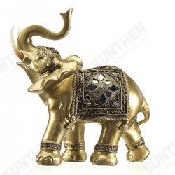 Lucky Charm Fengshui Mascot Golden Elephant Resin Mini Statue Home Desk Ornaments Gifts Home Decorations Lucky Charm Fengshui Mascot Golden Elephant Resin Mini Statue Home Desk Ornaments Gifts Home Decorations
